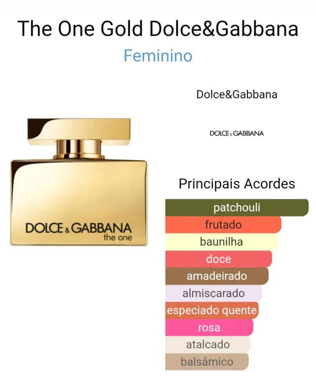 Miniatura Perfume Original The One Gold Intense Eau de Parfum 5 ml Dolce & Gabbana - Almah Importados