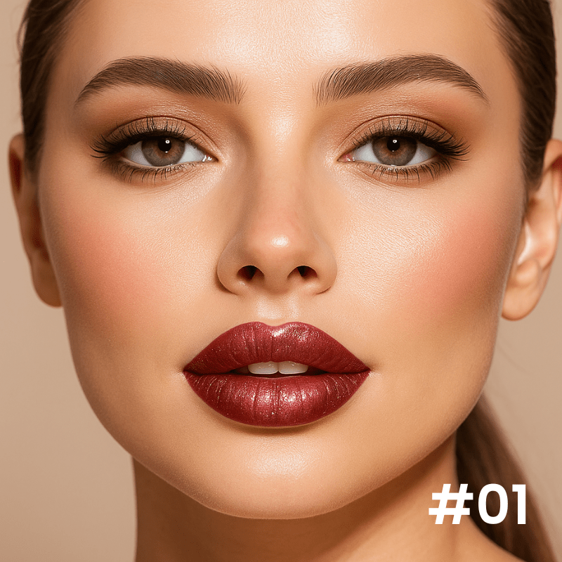 Velvet Glow Lipstick Shine - Brilho Sofisticado e Cor Intensa Que Valoriza Seus Lábios.