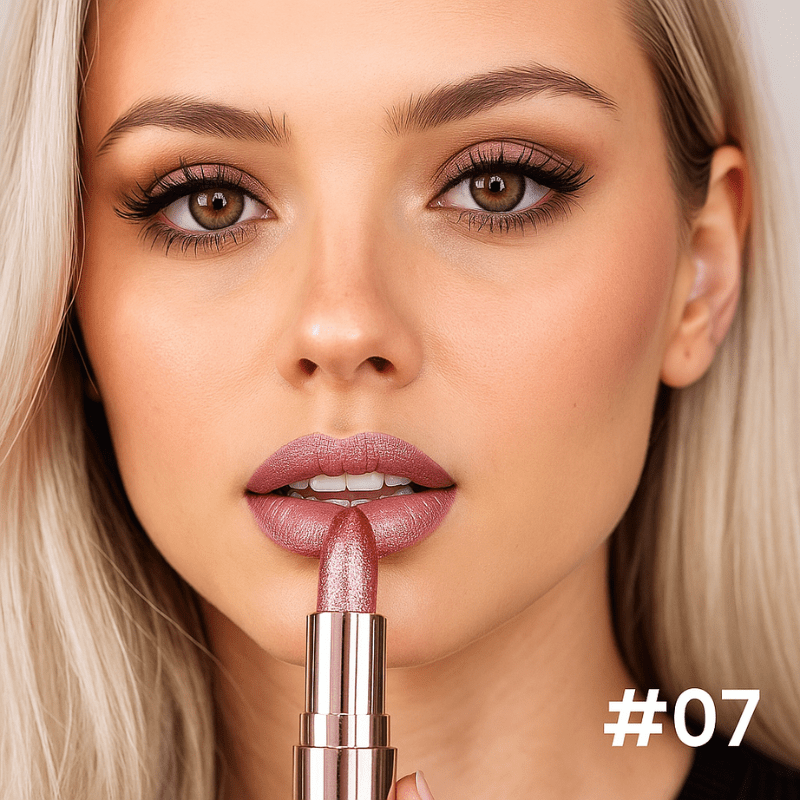 Velvet Glow Lipstick Shine - Brilho Sofisticado e Cor Intensa Que Valoriza Seus Lábios.