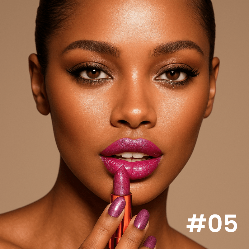 Velvet Glow Lipstick Shine - Brilho Sofisticado e Cor Intensa Que Valoriza Seus Lábios.