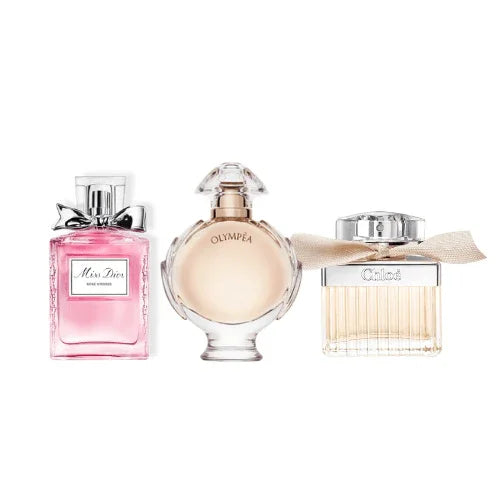 Combo 3 Miniaturas - Miss Dior Rose N’Roses + Olympéa Rabanne + Chloé Eau De Parfum - Almah Importados