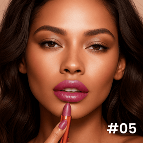Velvet Glow Lipstick Shine - Brilho Sofisticado e Cor Intensa Que Valoriza Seus Lábios.